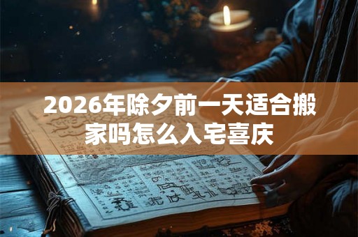 2026年除夕前一天适合搬家吗怎么入宅喜庆 2026年除夕前一天适合搬家吗怎么入宅喜庆
