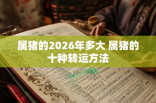 属猪的2026年多大 属猪的十种转运方法