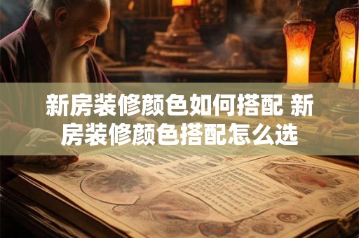 新房装修颜色如何搭配 新房装修颜色搭配怎么选