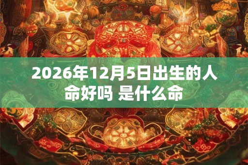 2026年12月5日出生的人命好吗 是什么命