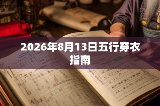 2026年8月13日五行穿衣指南