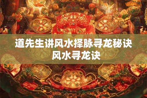 道先生讲风水择脉寻龙秘诀  风水寻龙诀