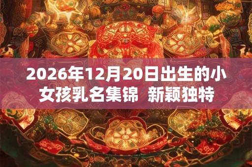 2026年12月20日出生的小女孩乳名集锦  新颖独特
