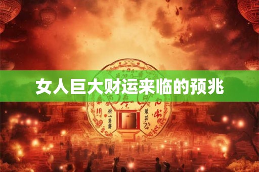 女人巨大财运来临的预兆 女人巨大财运来临的预兆