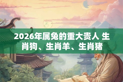 2026年属兔的重大贵人 生肖狗、生肖羊、生肖猪 2026年属兔的重大贵人 生肖狗、生肖羊、生肖猪