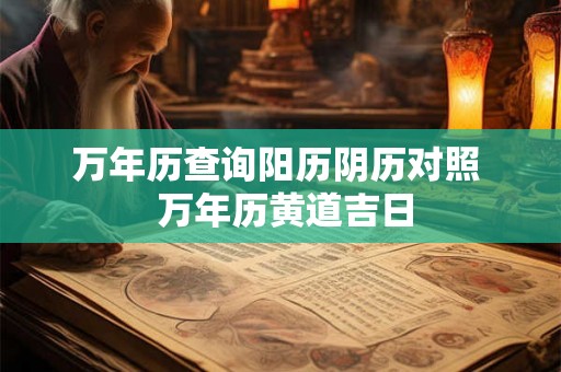 万年历查询阳历阴历对照  万年历黄道吉日