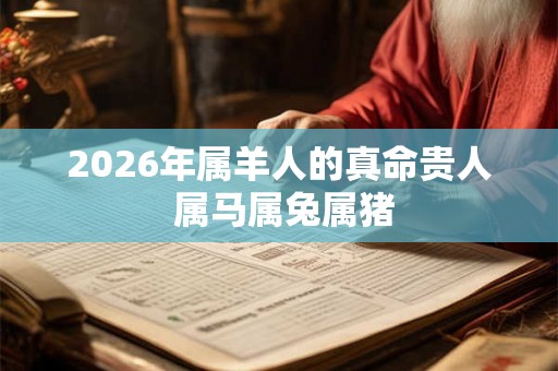 2026年属羊人的真命贵人 属马属兔属猪