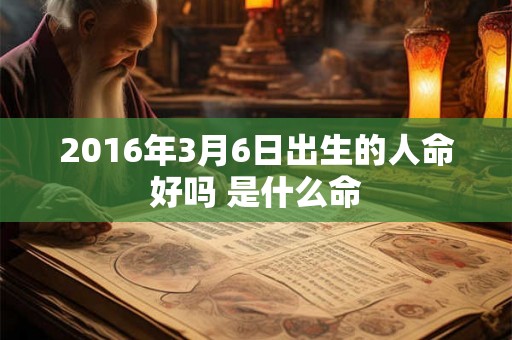 2016年3月6日出生的人命好吗 是什么命