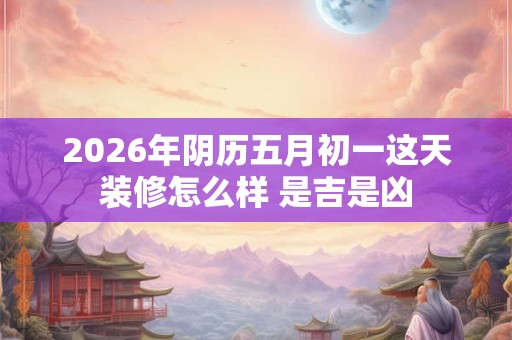 2026年阴历五月初一这天装修怎么样 是吉是凶 2026年阴历五月初一这天装修怎么样 是吉是凶