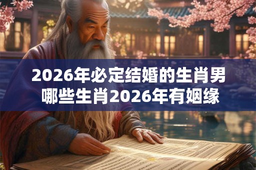 2026年必定结婚的生肖男 哪些生肖2026年有姻缘