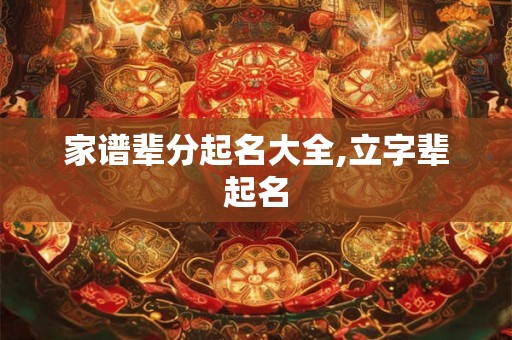 家谱辈分起名大全,立字辈起名 家谱辈分起名大全,立字辈起名