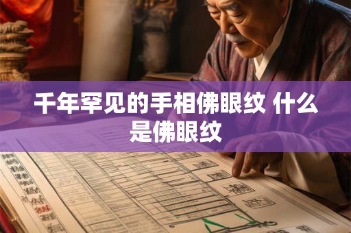 千年罕见的手相佛眼纹 什么是佛眼纹