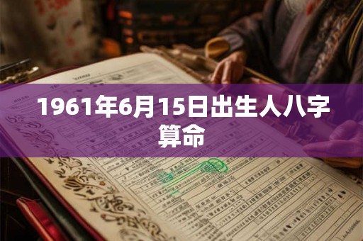 1961年6月15日出生人八字算命
