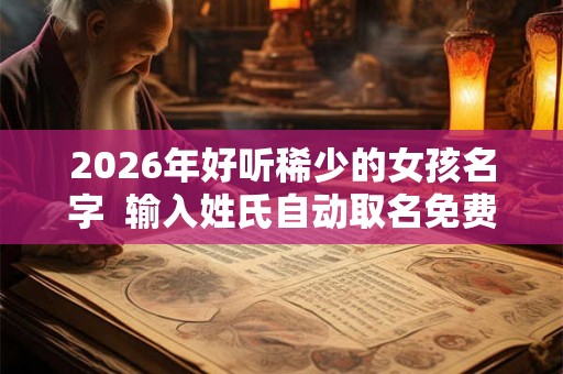 2026年好听稀少的女孩名字  输入姓氏自动取名免费