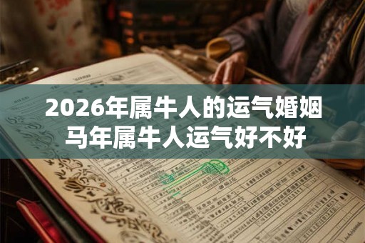2026年属牛人的运气婚姻 马年属牛人运气好不好