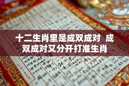 十二生肖里是成双成对  成双成对又分开打准生肖