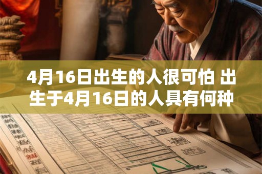 4月16日出生的人很可怕 出生于4月16日的人具有何种可怕之处