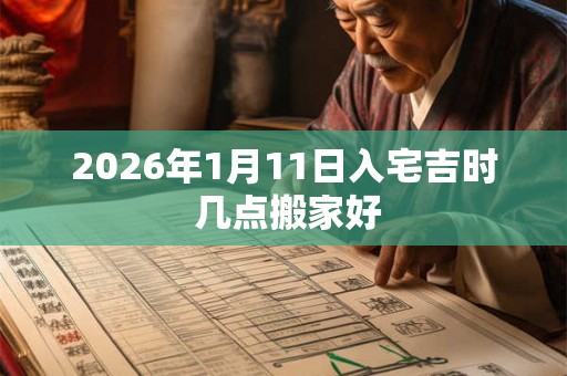 2026年1月11日入宅吉时 几点搬家好