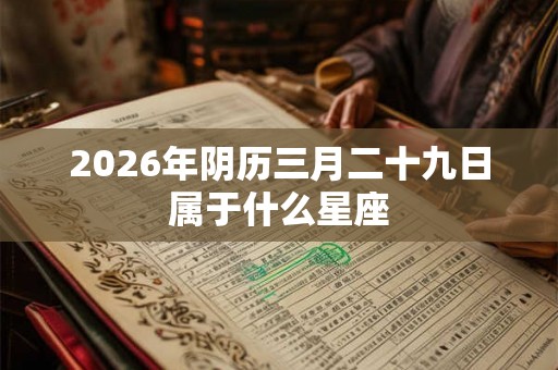 2026年阴历三月二十九日属于什么星座