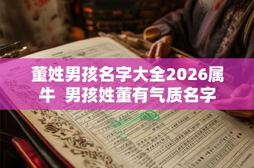 董姓男孩名字大全2026属牛 男孩姓董有气质名字 董姓男孩名字大全2026属牛 男孩姓董有气质名字