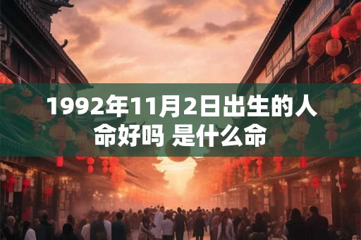 1992年11月2日出生的人命好吗 是什么命