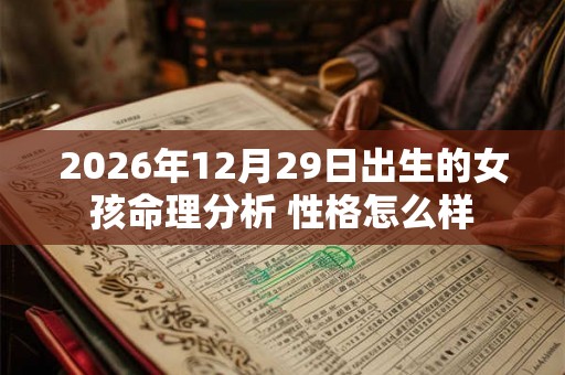 2026年12月29日出生的女孩命理分析 性格怎么样