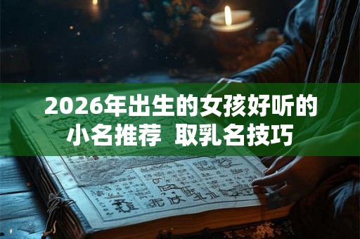 2026年出生的女孩好听的小名推荐  取乳名技巧