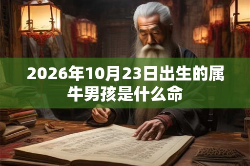 2026年10月23日出生的属牛男孩是什么命