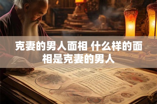 克妻的男人面相 什么样的面相是克妻的男人