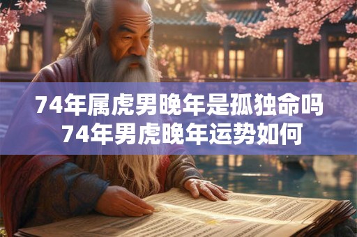 74年属虎男晚年是孤独命吗 74年男虎晚年运势如何