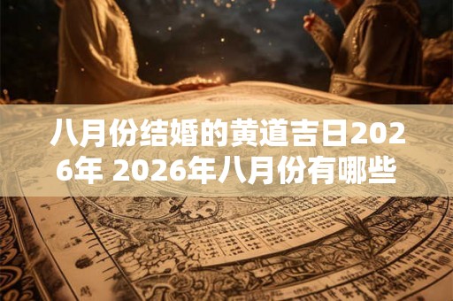 八月份结婚的黄道吉日2026年 2026年八月份有哪些黄道吉日适合结婚 八月份结婚的黄道吉日2026年 2026年八月份有哪些黄道吉日适合结婚