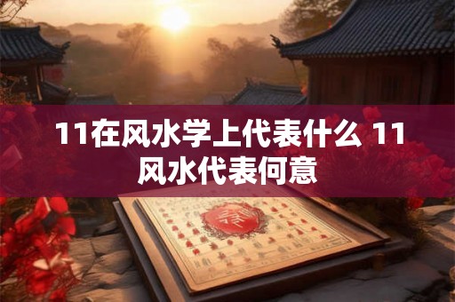 11在风水学上代表什么 11风水代表何意