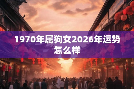 1970年属狗女2026年运势怎么样 1970年属狗女2026年运势怎么样