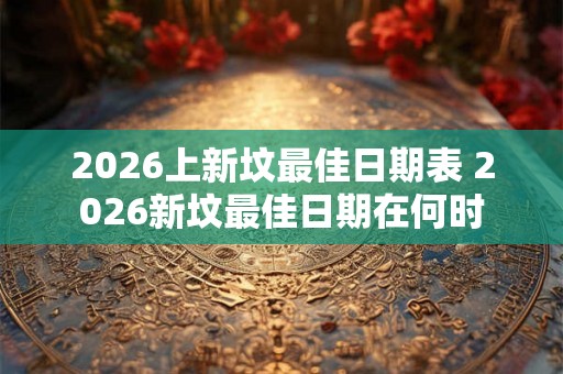 2026上新坟最佳日期表 2026新坟最佳日期在何时 2026上新坟最佳日期表 2026新坟最佳日期在何时