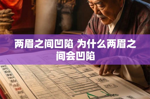 两眉之间凹陷 为什么两眉之间会凹陷