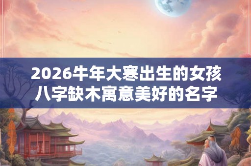 2026牛年大寒出生的女孩八字缺木寓意美好的名字