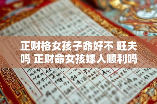 正财格女孩子命好不 旺夫吗 正财命女孩嫁人顺利吗