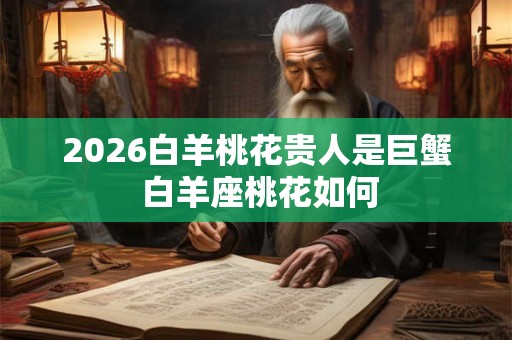 2026白羊桃花贵人是巨蟹 白羊座桃花如何