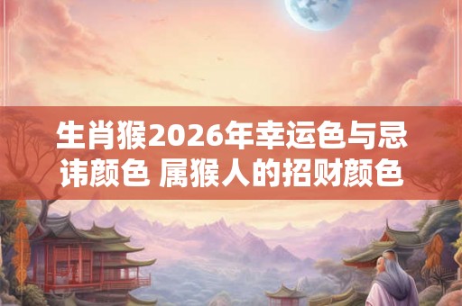 生肖猴2026年幸运色与忌讳颜色 属猴人的招财颜色
