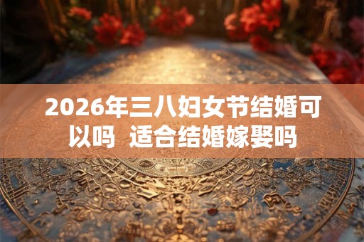 2026年三八妇女节结婚可以吗  适合结婚嫁娶吗