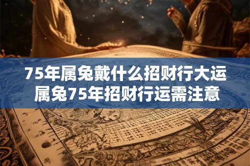 75年属兔戴什么招财行大运 属兔75年招财行运需注意
