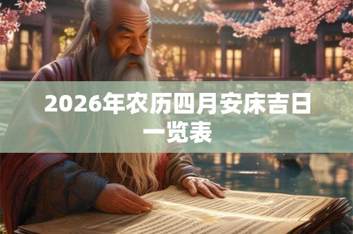 2026年农历四月安床吉日一览表