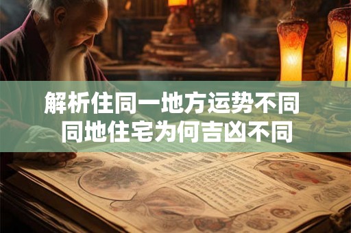解析住同一地方运势不同 同地住宅为何吉凶不同