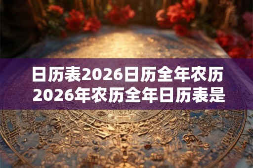 日历表2026日历全年农历 2026年农历全年日历表是什么