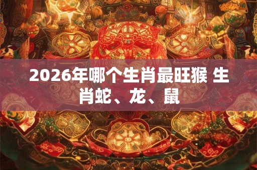 2026年哪个生肖最旺猴 生肖蛇、龙、鼠