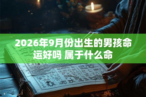 2026年9月份出生的男孩命运好吗 属于什么命 2026年9月份出生的男孩命运好吗 属于什么命