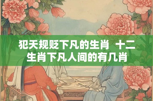 犯天规贬下凡的生肖  十二生肖下凡人间的有几肖