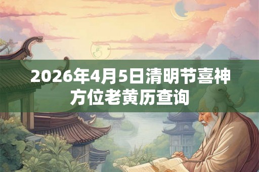 2026年4月5日清明节喜神方位老黄历查询