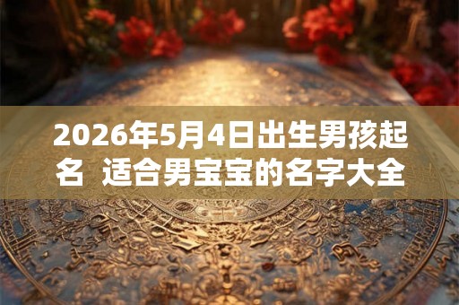2026年5月4日出生男孩起名  适合男宝宝的名字大全