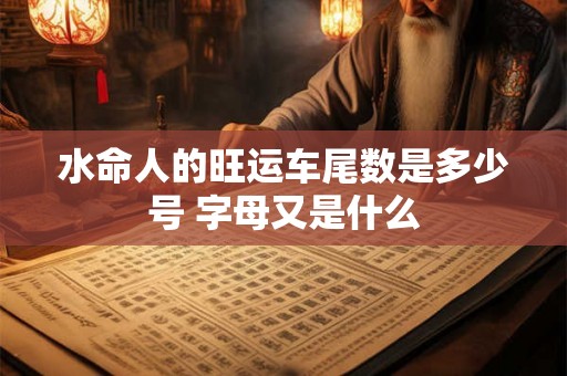 水命人的旺运车尾数是多少号 字母又是什么